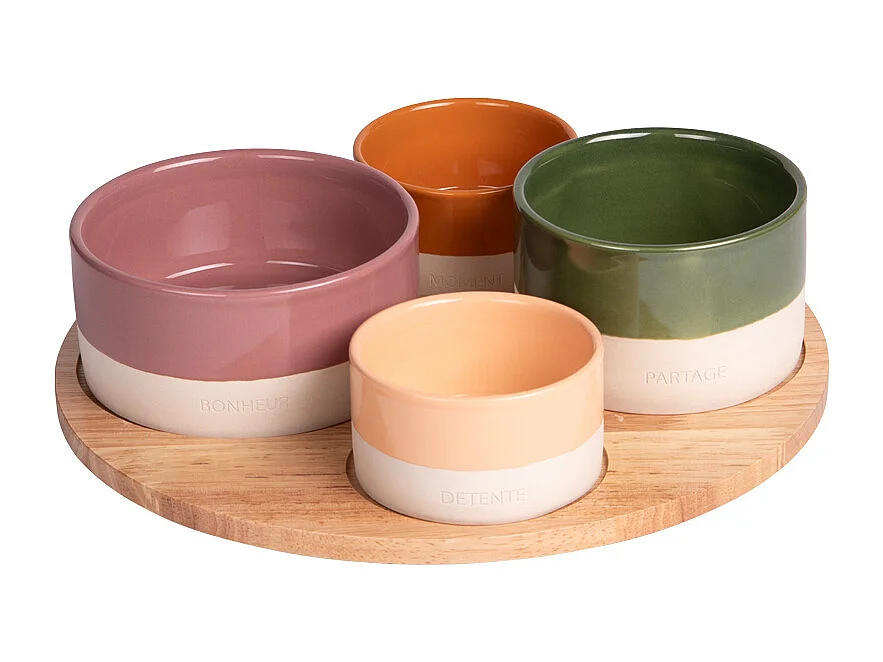 Service apéritif 4 pièces Hawa 30 cm