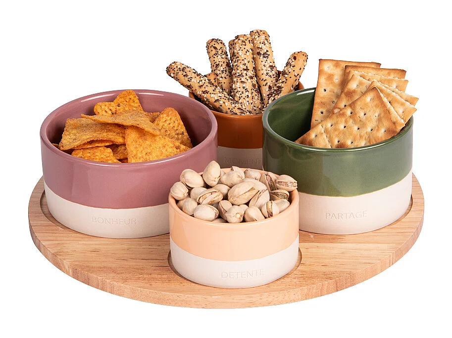 Service apéritif 4 pièces Hawa 30 cm