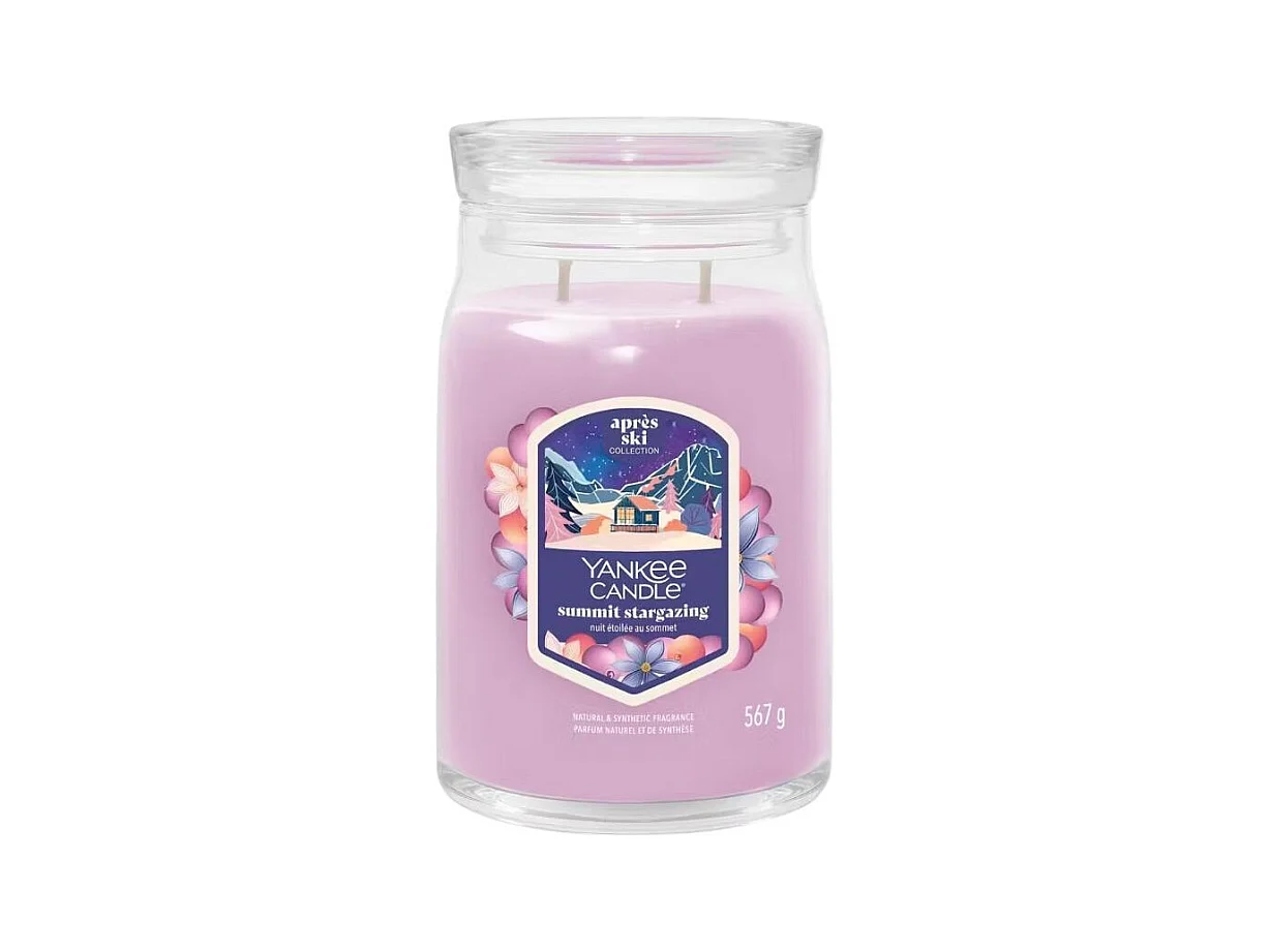 Grande bougie Nuit étoilée au sommet