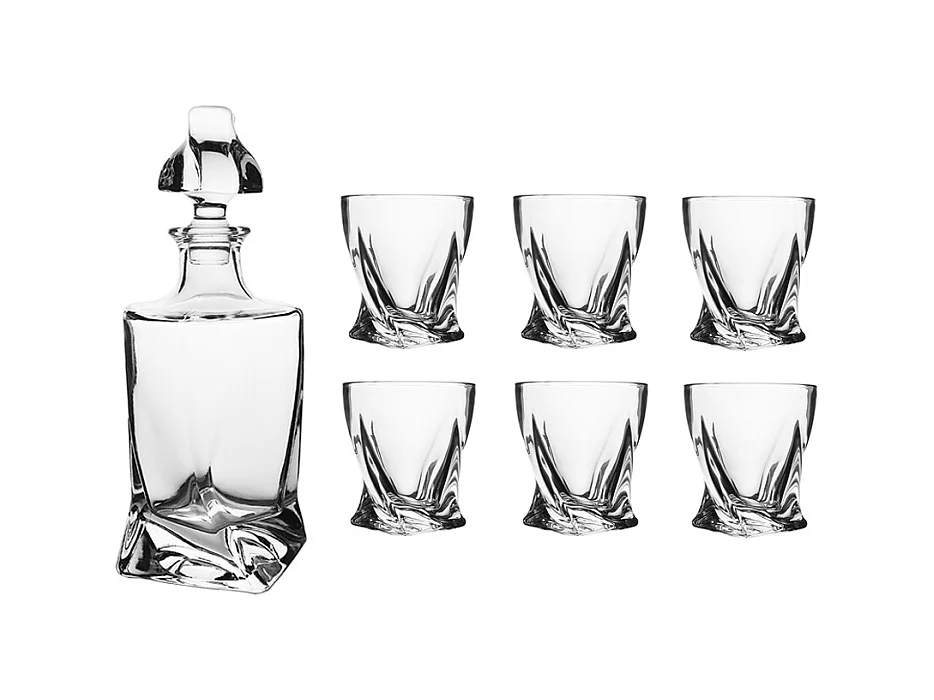 Coffret carafe avec 6 verres Rugg