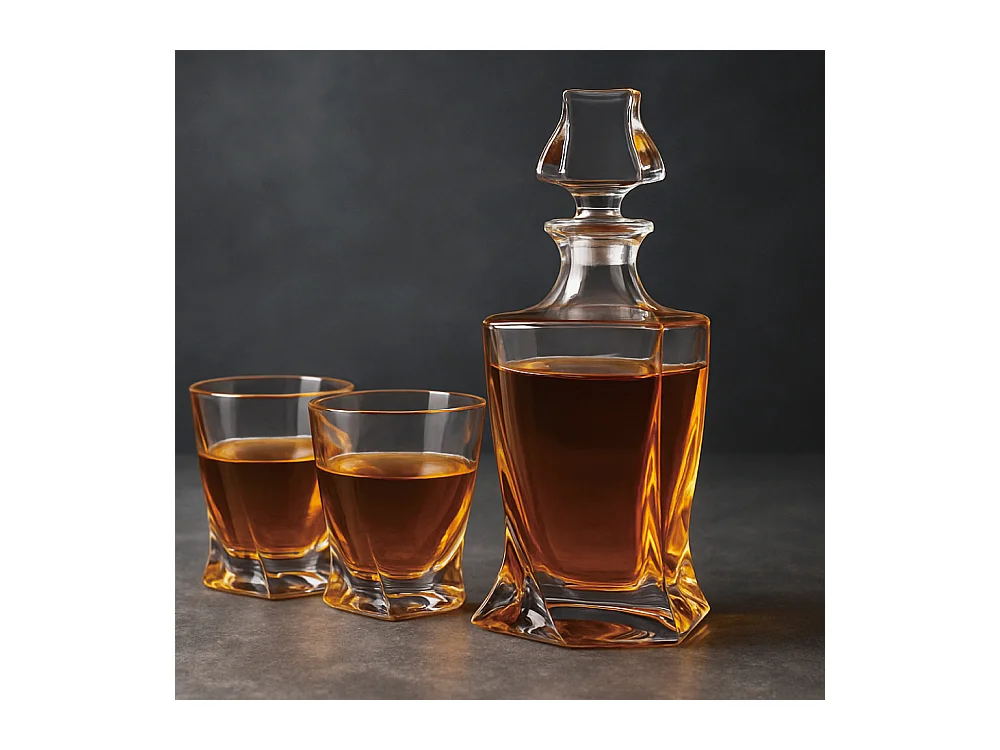 Coffret carafe avec 6 verres Rugg