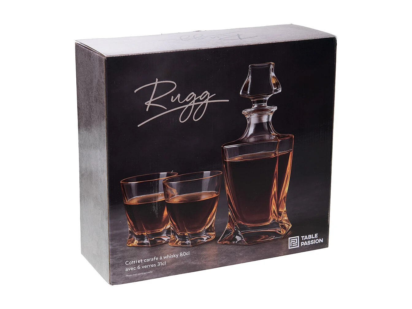 Coffret carafe avec 6 verres Rugg