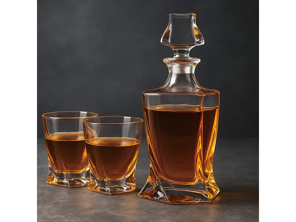 Coffret carafe avec 6 verres Rugg