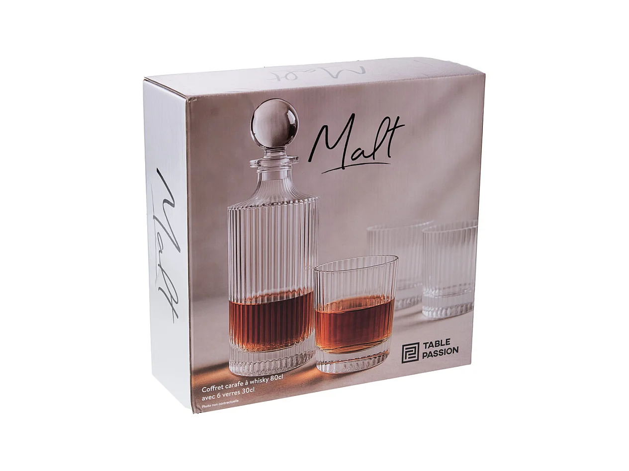 Coffret carafe avec 6 verres Malt