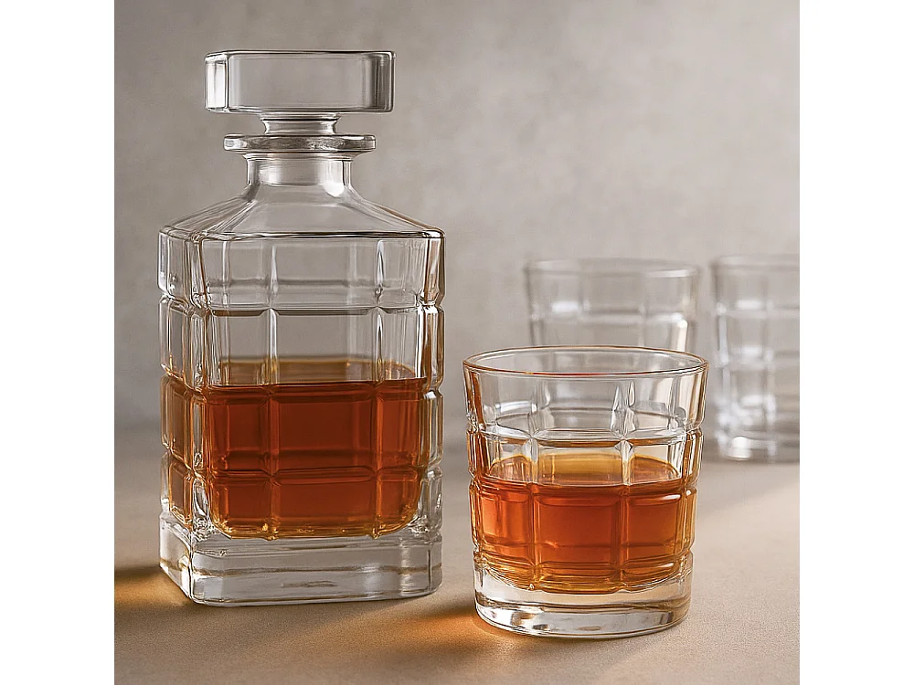 Coffret carafe avec 6 verres Stone
