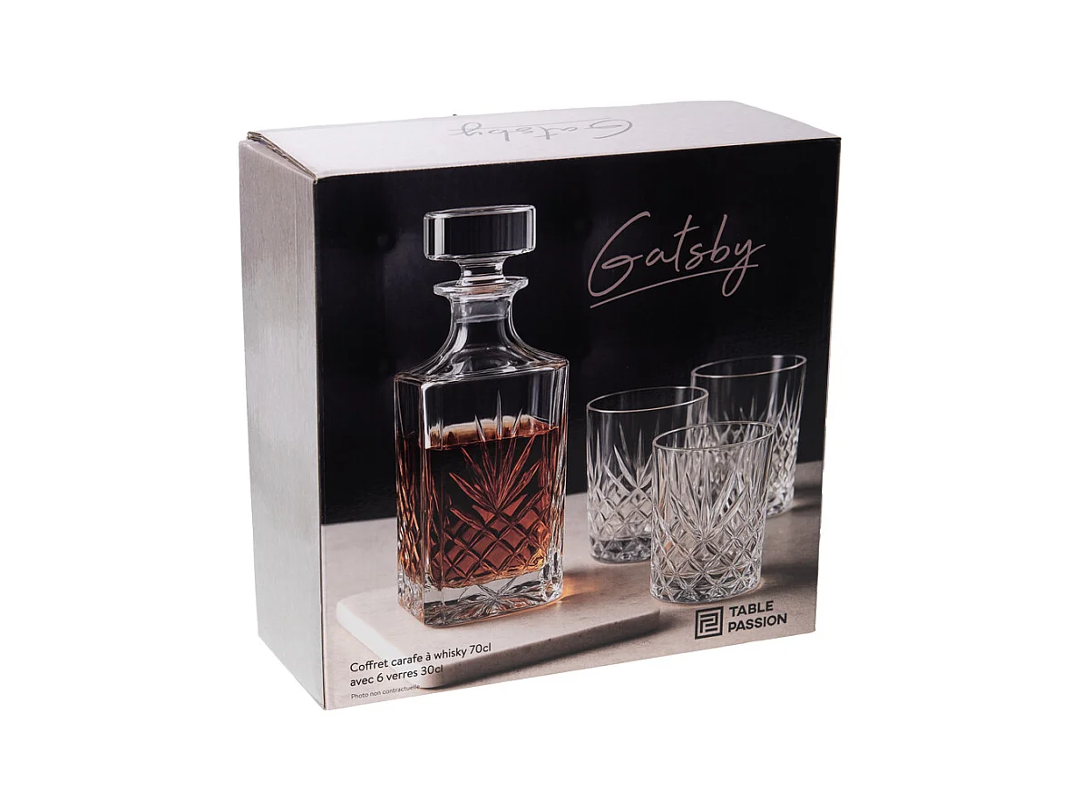 Coffret carafe avec 6 verres Gatsby