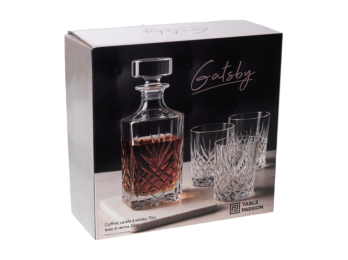 Coffret carafe avec 6 verres Gatsby
