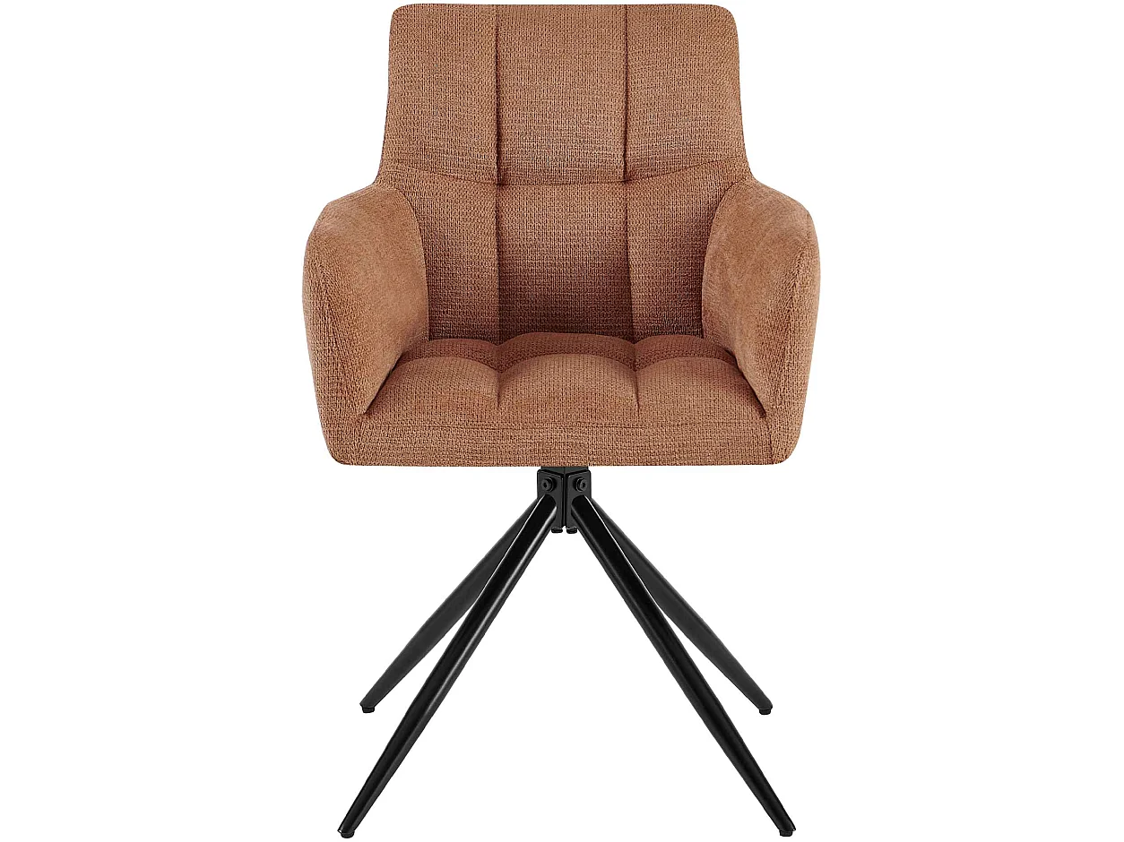 chaises avec accoudoirs - Tissu - Orange - Jonah