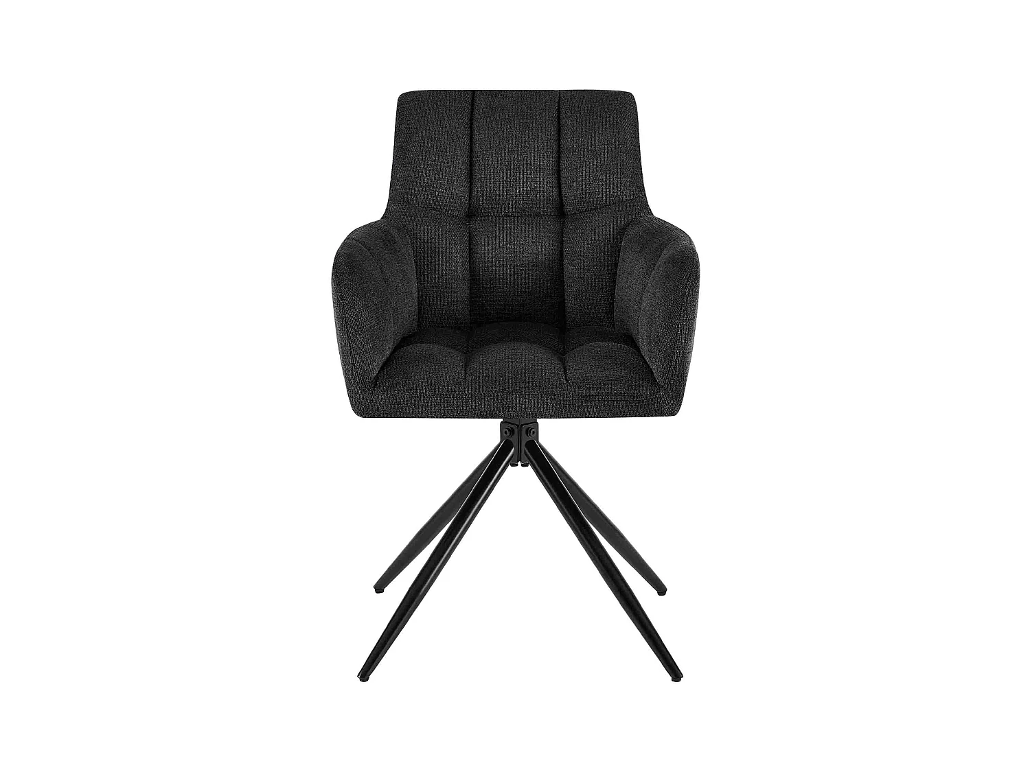 chaises avec accoudoirs - Tissu - Noir - Jonah