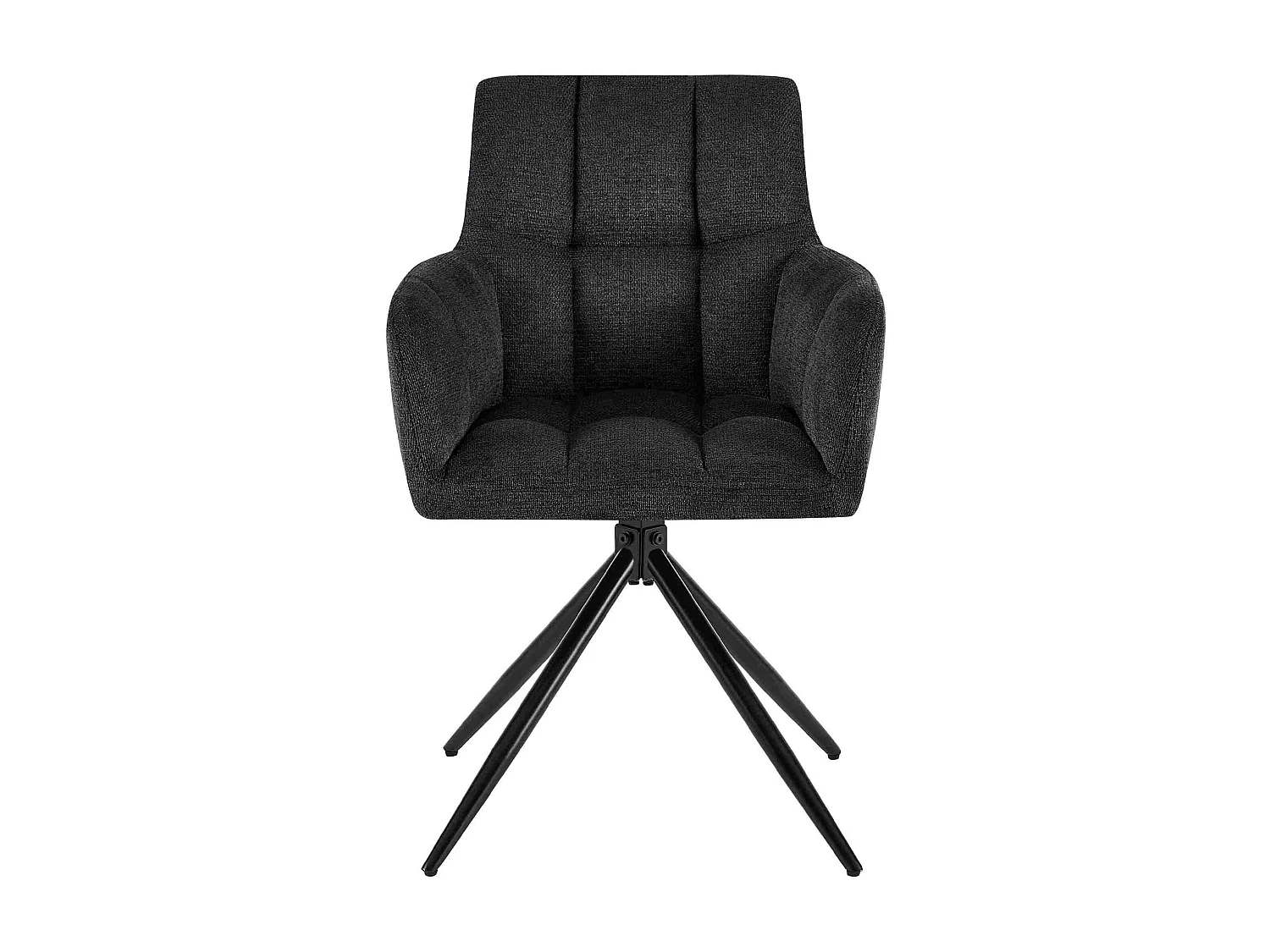 chaises avec accoudoirs - Tissu - Noir - Jonah