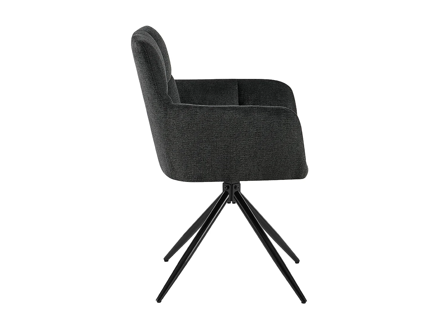 chaises avec accoudoirs - Tissu - Noir - Jonah