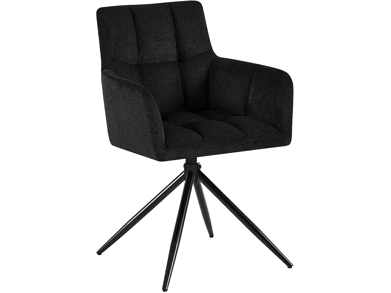 chaises avec accoudoirs - Tissu - Noir - Jonah