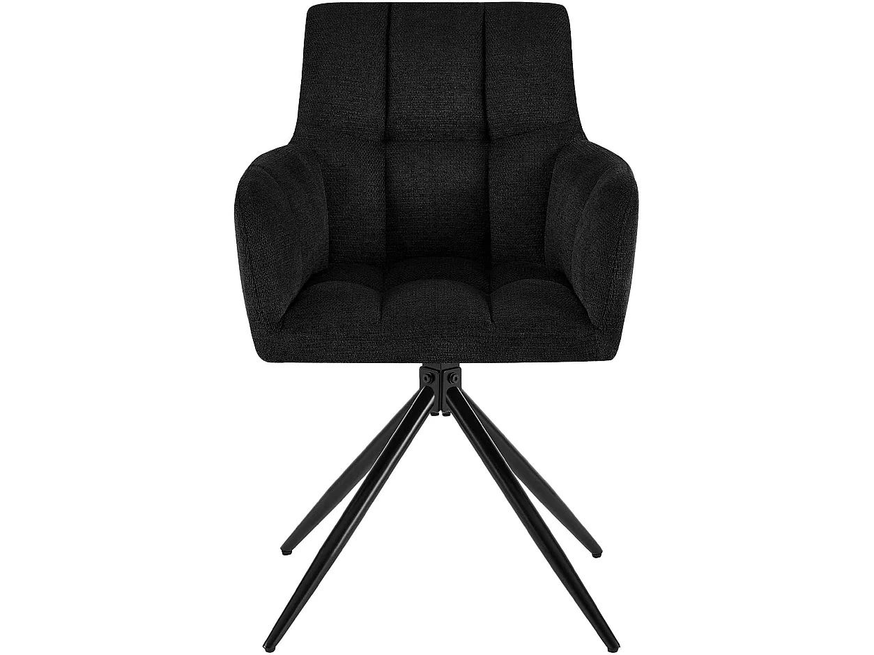 chaises avec accoudoirs - Tissu - Noir - Jonah