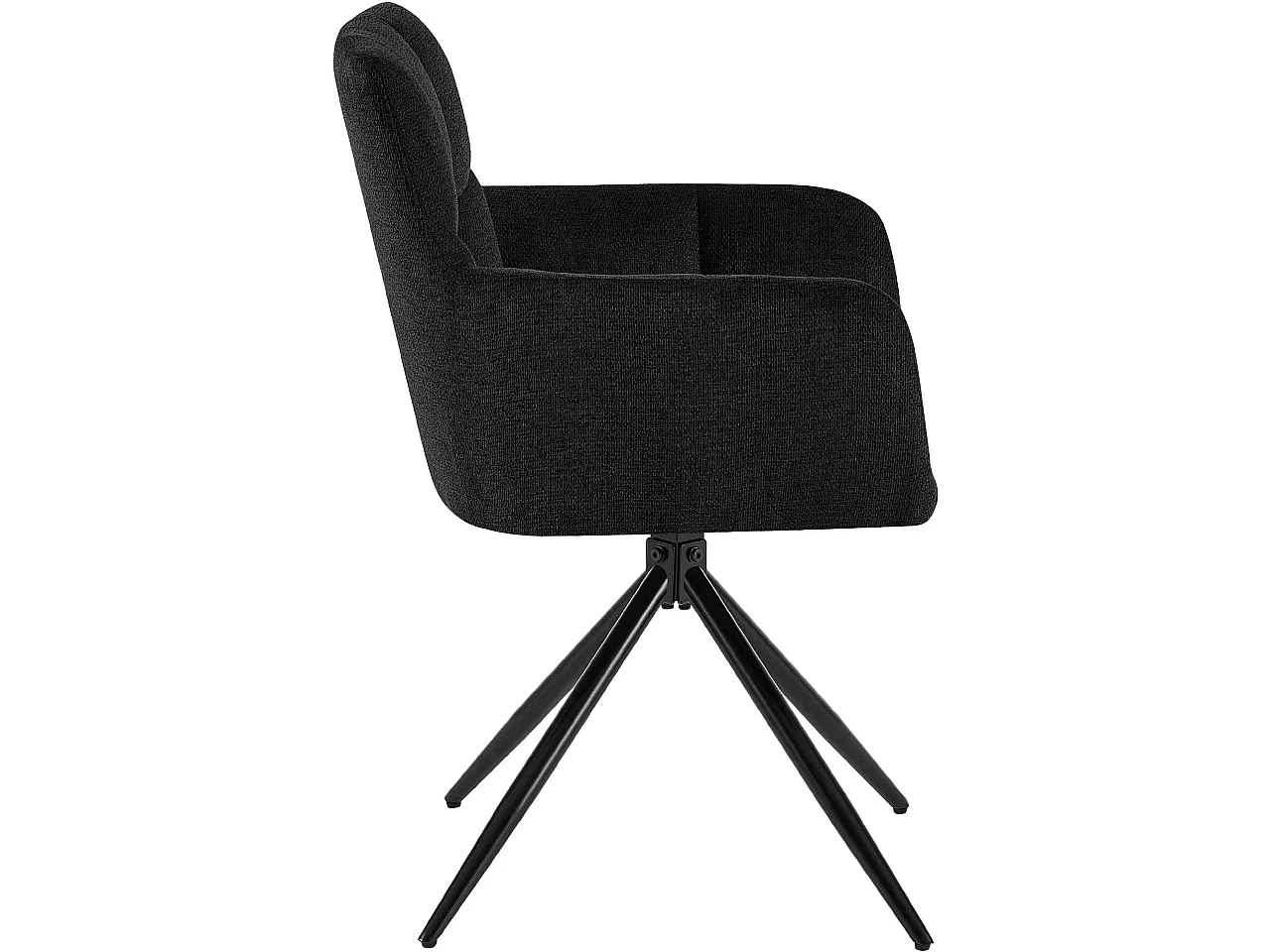 chaises avec accoudoirs - Tissu - Noir - Jonah
