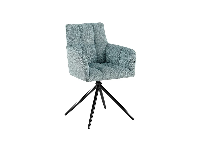 chaises avec accoudoirs - Tissu - Turquoise - Jonah