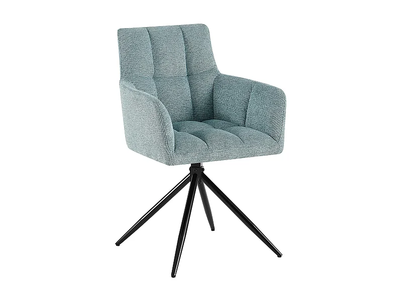 chaises avec accoudoirs - Tissu - Turquoise - Jonah