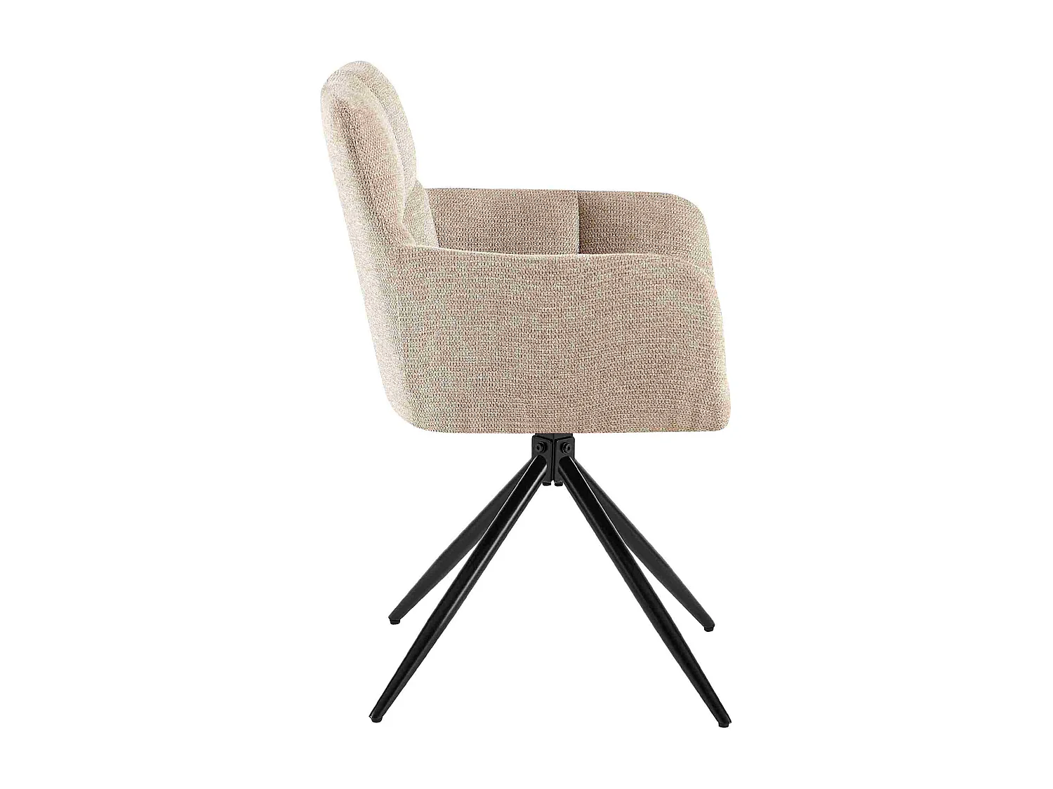 chaises avec accoudoirs - Tissu - Marron clair - Jonah