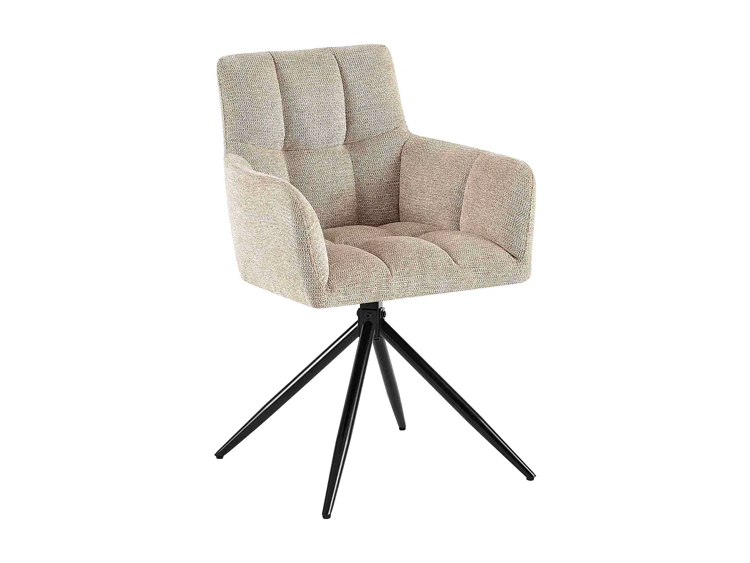 chaises avec accoudoirs - Tissu - Marron clair - Jonah