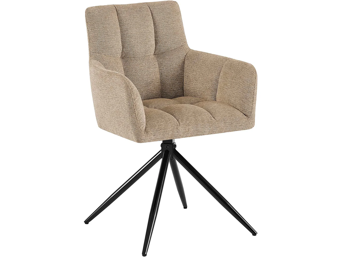 chaises avec accoudoirs - Tissu - Marron clair - Jonah