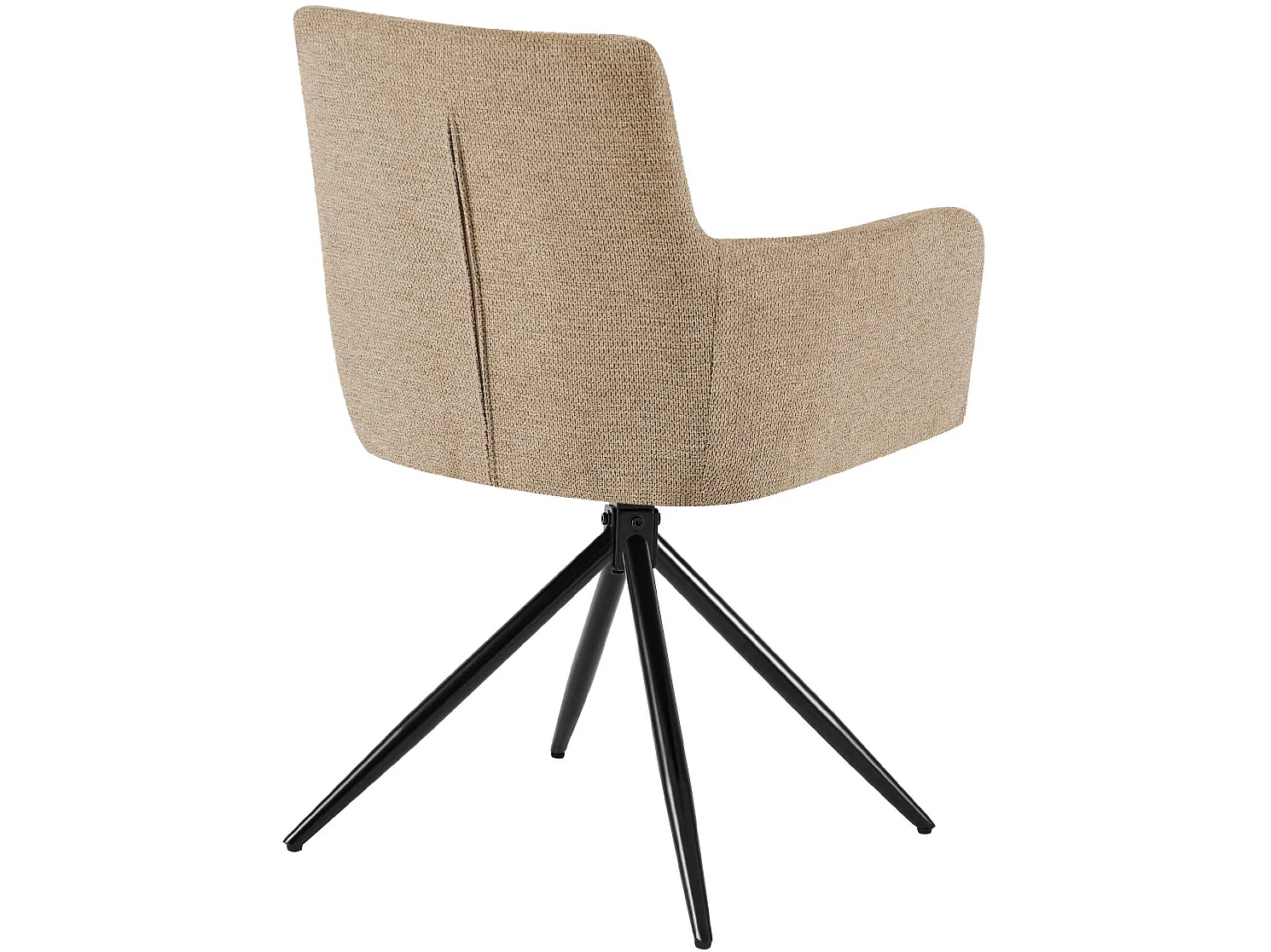 chaises avec accoudoirs - Tissu - Marron clair - Jonah