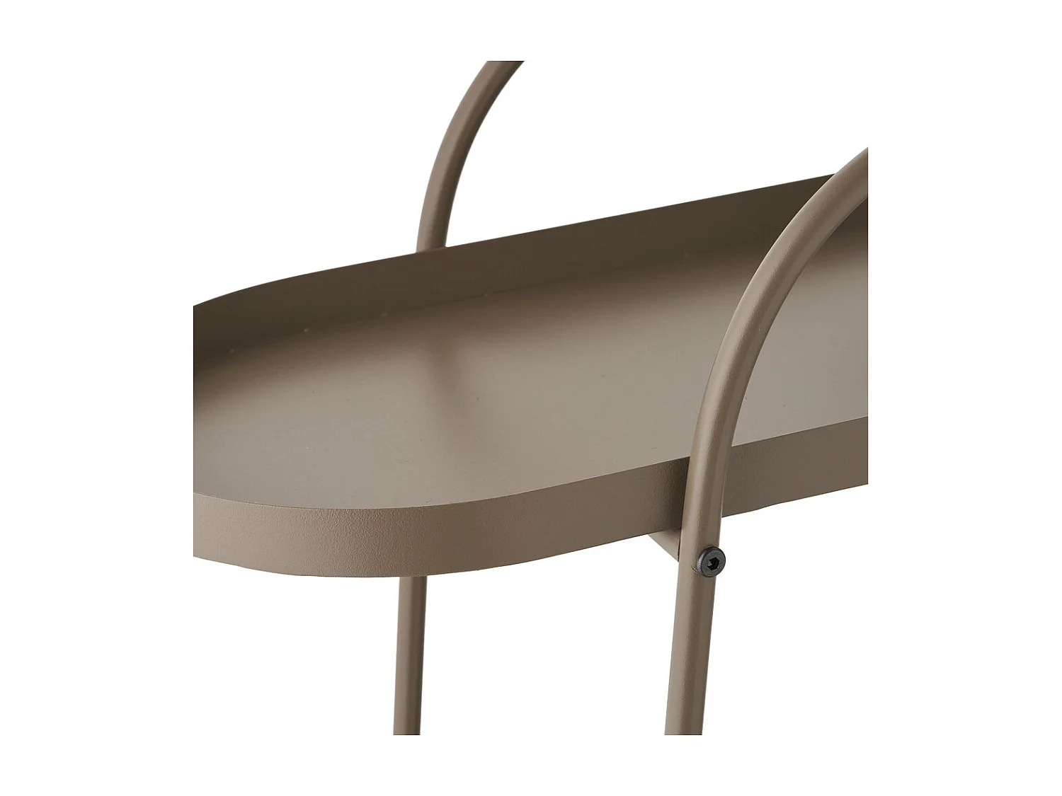 Laila Küchenmöbel auf Rollen Barwagen 2 Ablagen braun.