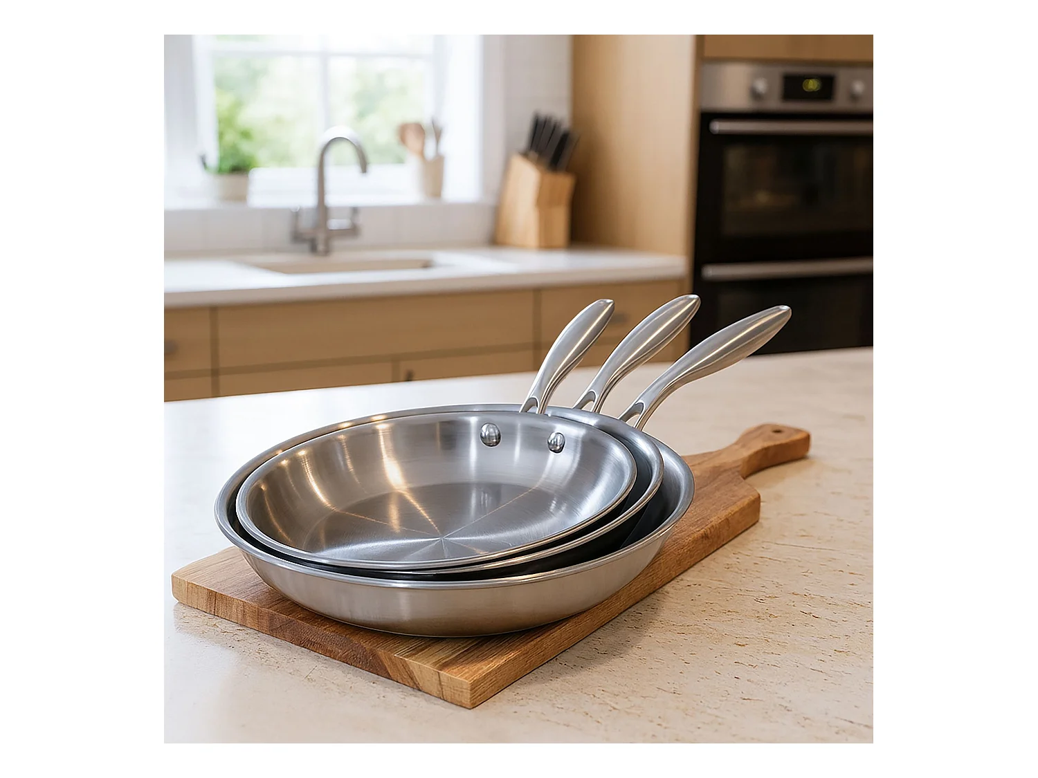 Menastyl - Lot De 6 Pieces Trinox En Acier Inoxydable