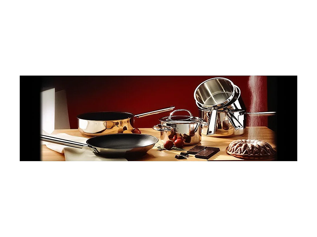 Elysée - Lot 6 pièces - 3 casseroles 16/18/20 cm, 1 faitout 24 cm, 1 couvercle universel et 1 pierre d'argent®