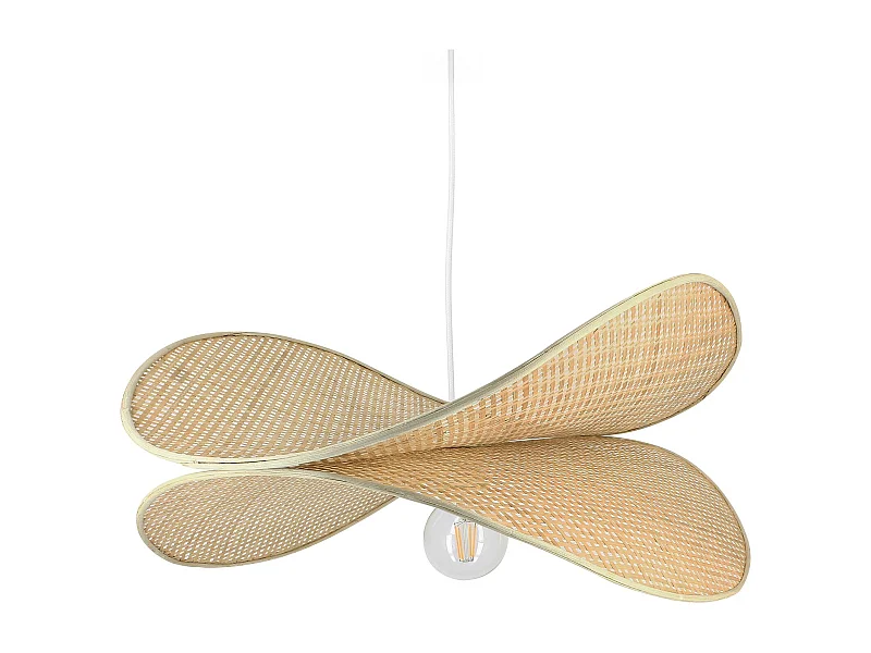 Now's Home - Suspension En Bambou Naturel 60x50x25cm Luciole