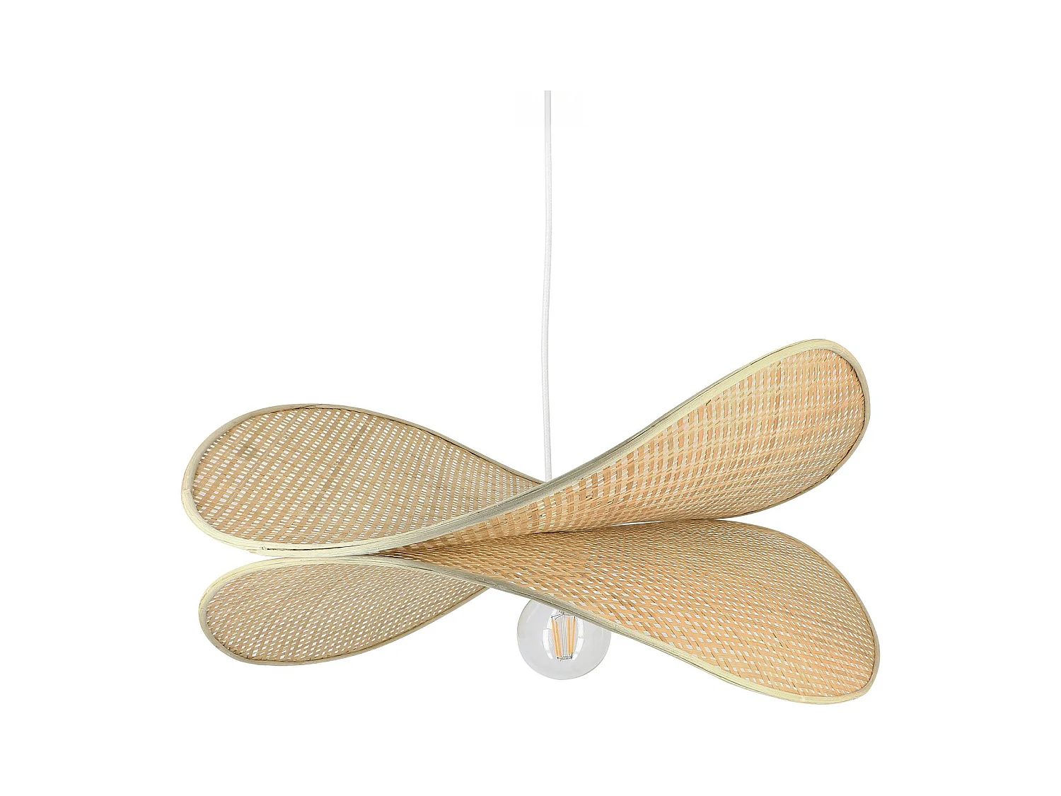 Now's Home - Suspension En Bambou Naturel 60x50x25cm Luciole