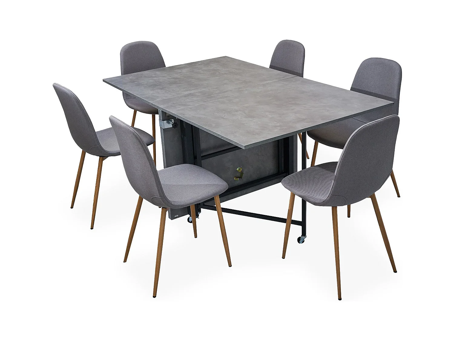 Table console extensible 300cm Nefertiti Effet béton ciré gris