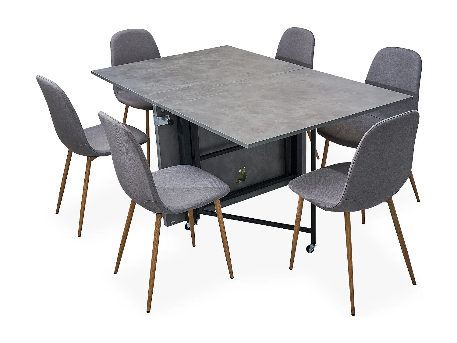 Table console extensible 300cm Nefertiti Effet béton ciré gris