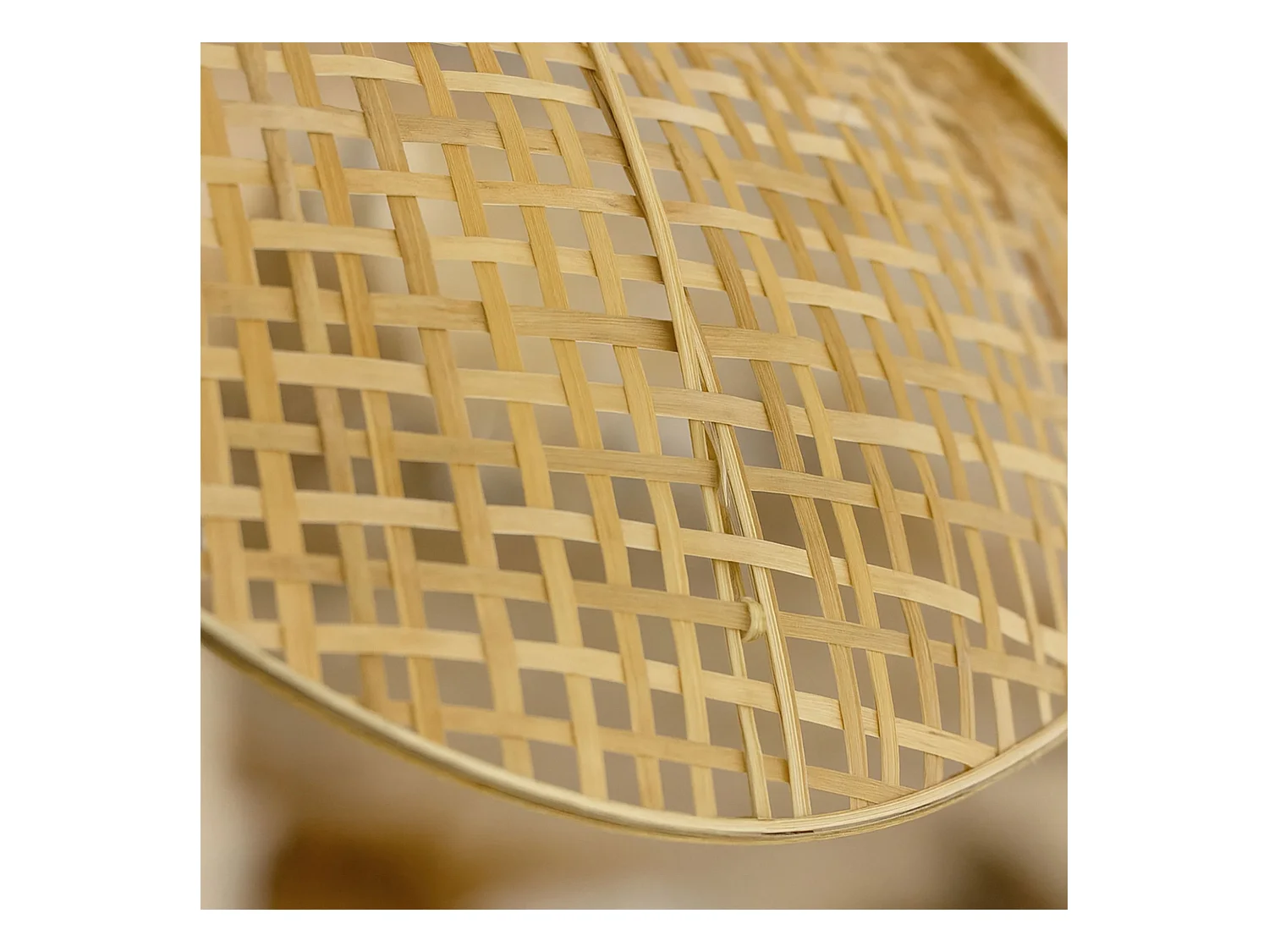 Now's Home - Suspension En Bambou Naturel 67x67x24cm Peonia