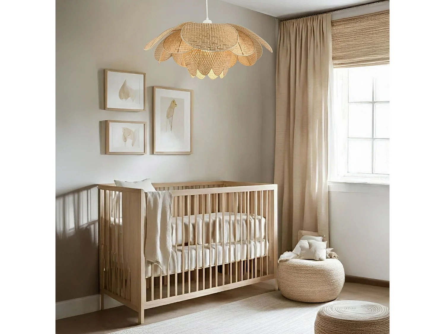 Now's Home - Suspension En Bambou Naturel Luciole