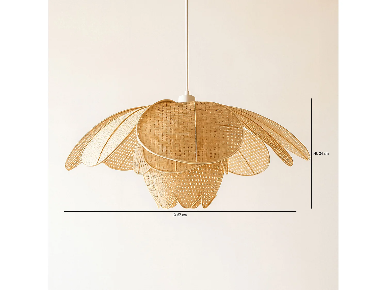 Now's Home - Suspension En Bambou Naturel Luciole