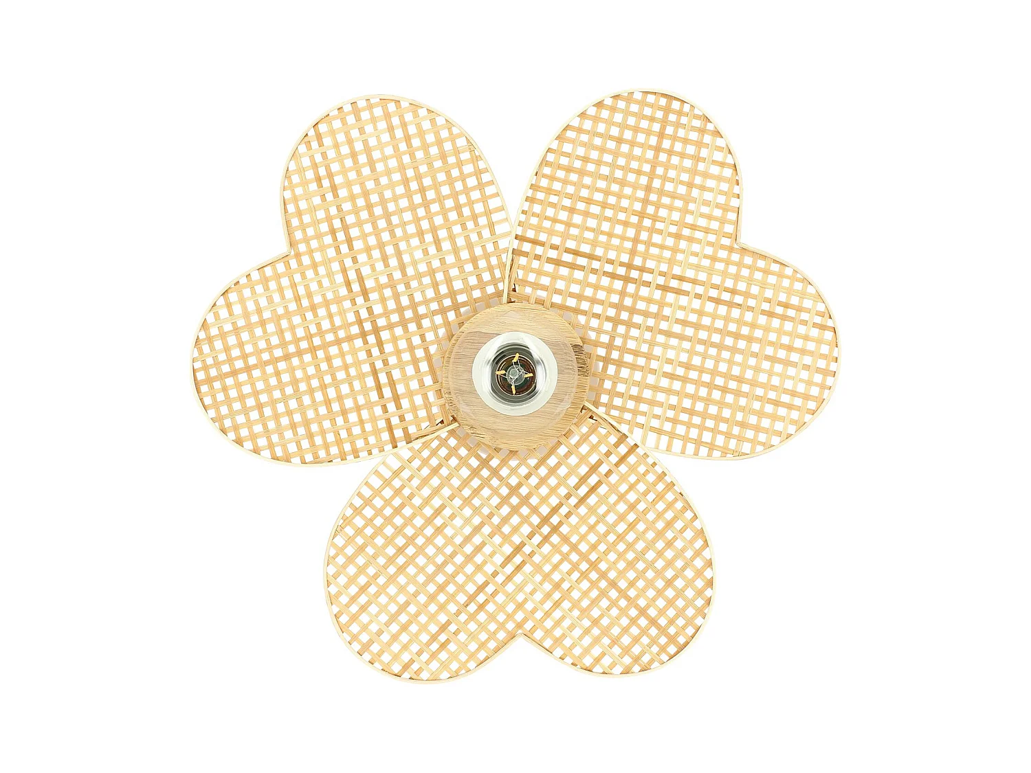 Now's Home - Applique Murale En Bambou Naturel 45x45cm Petali