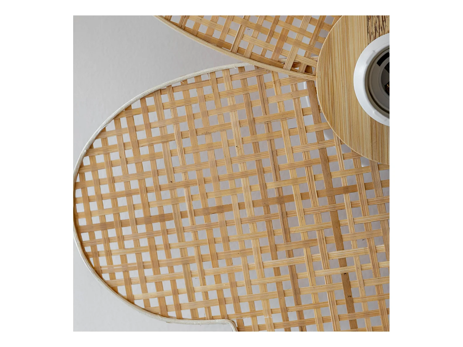 Now's Home - Applique Murale En Bambou Naturel 45x45cm Petali