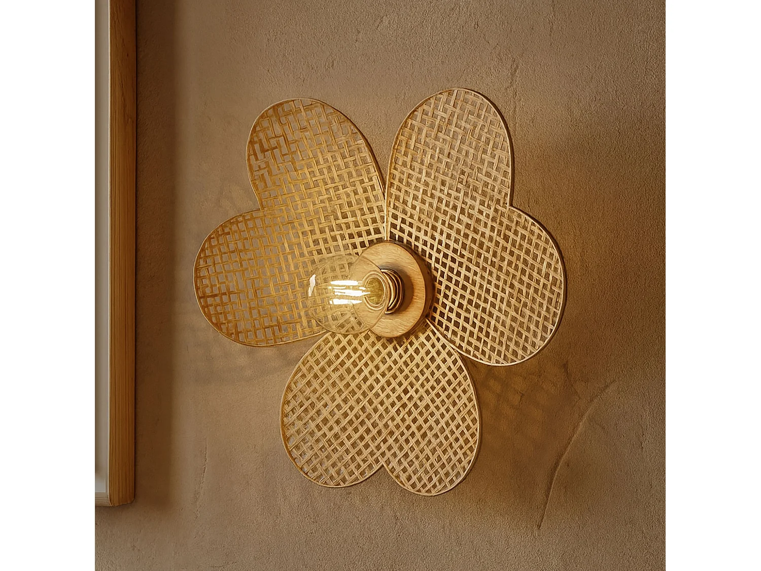 Now's Home - Applique Murale En Bambou Naturel Petali