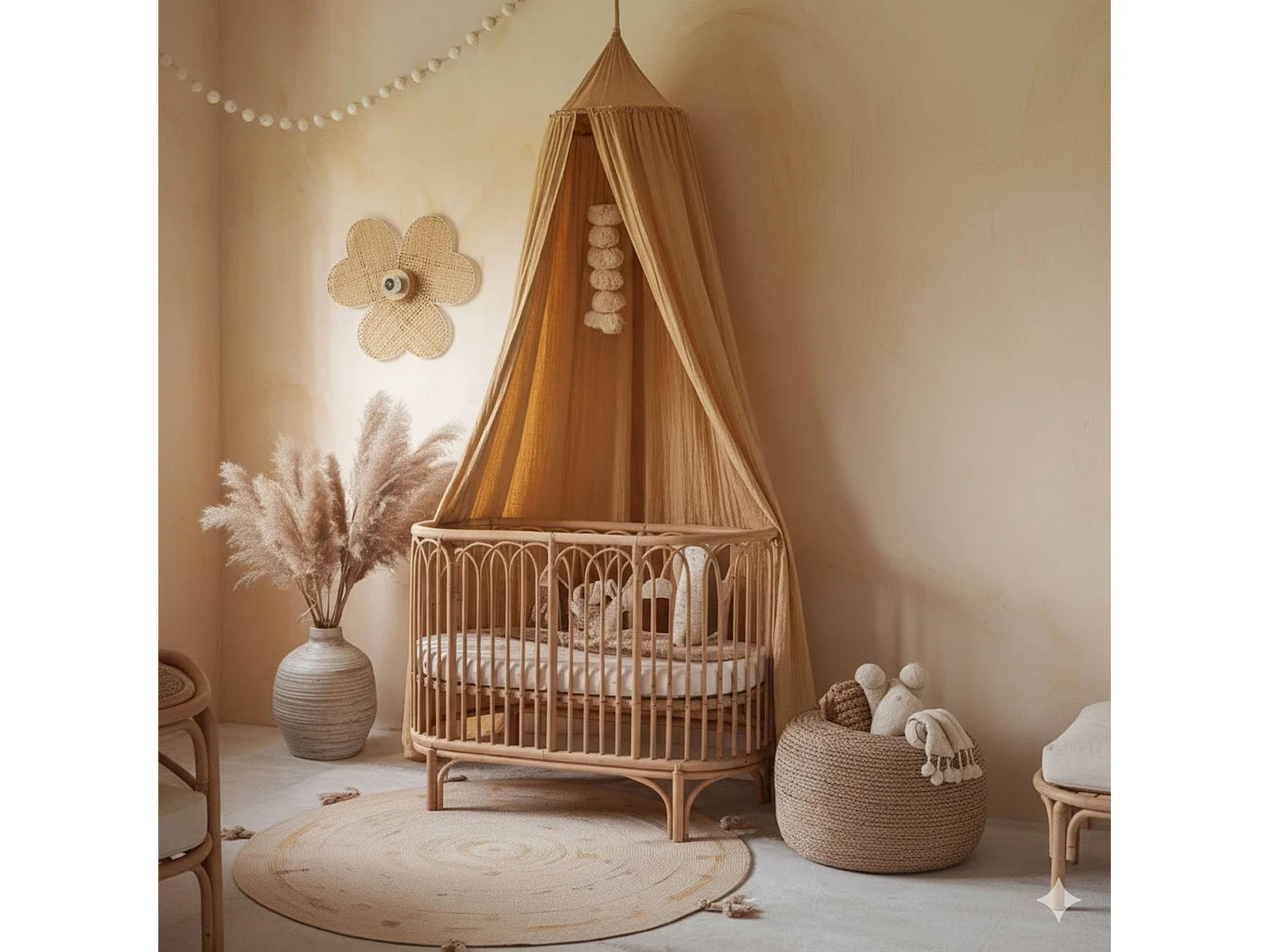 Now's Home - Applique Murale En Bambou Naturel Petali