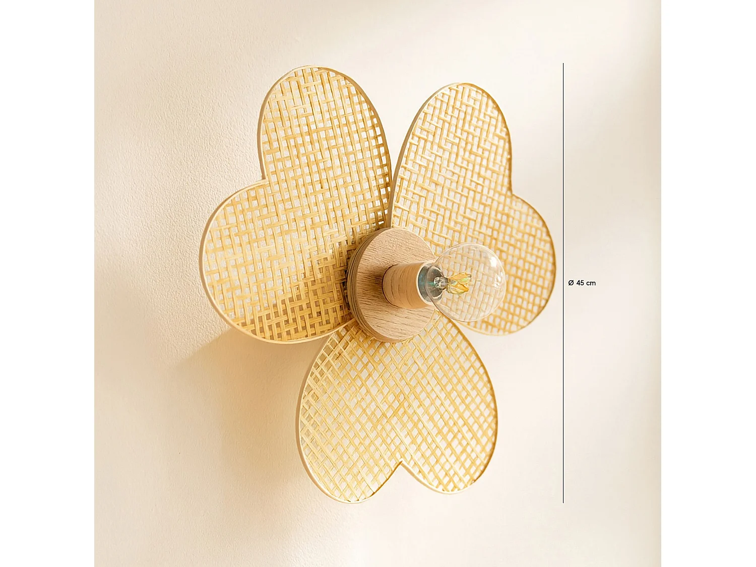 Now's Home - Applique Murale En Bambou Naturel Petali