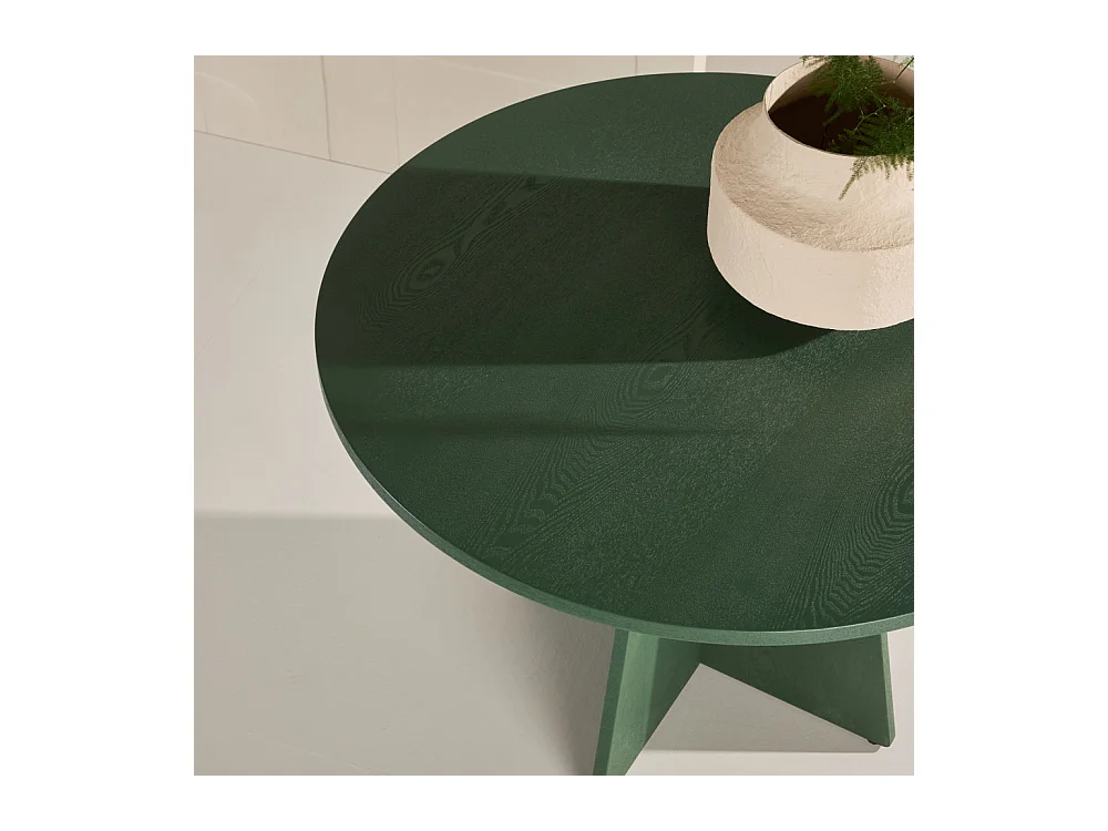 Table à Manger Ronde "Bootcut" 110cm Vert