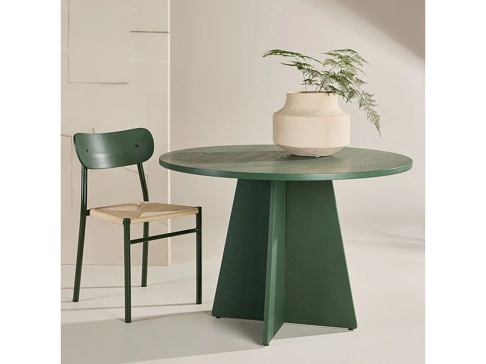 Table à Manger Ronde "Bootcut" 110cm Vert