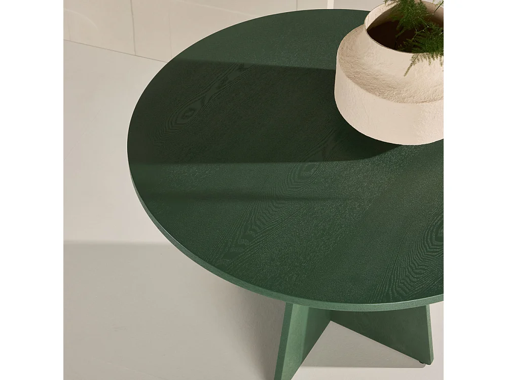 Table à Manger Ronde "Bootcut" 110cm Vert