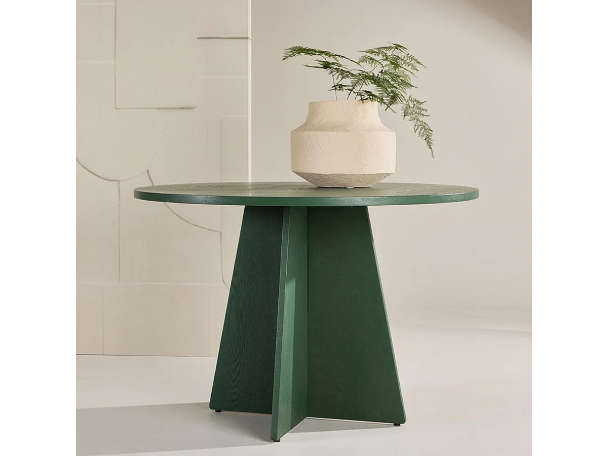 Table à Manger Ronde "Bootcut" 110cm Vert