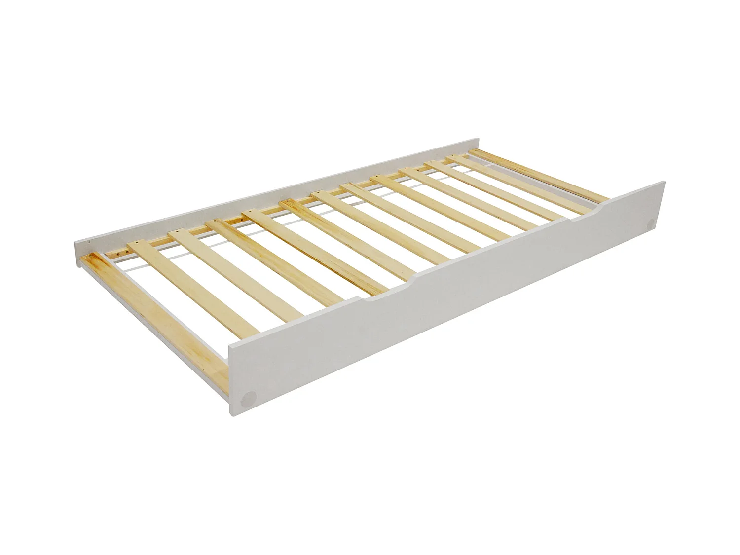 Lit gigogne pour enfant 190x90cm blanc ADAM - HAPPY GARDEN