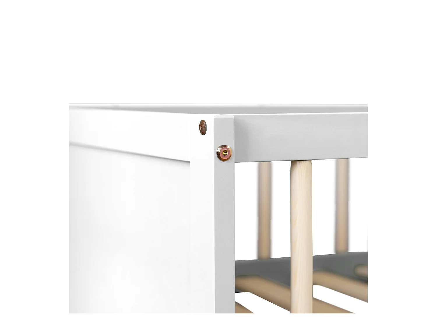 Lit gigogne pour enfant 190x90cm blanc ADAM - HAPPY GARDEN