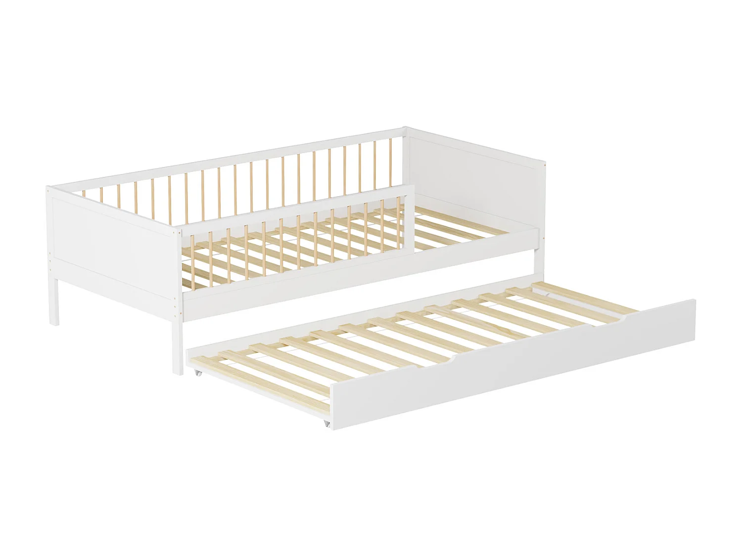 Kinder onderschuifbed 190x90cm wit ADAM