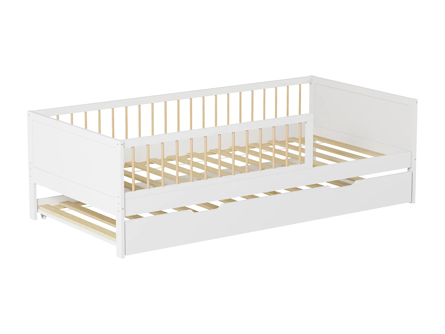 Kinder onderschuifbed 190x90cm wit ADAM