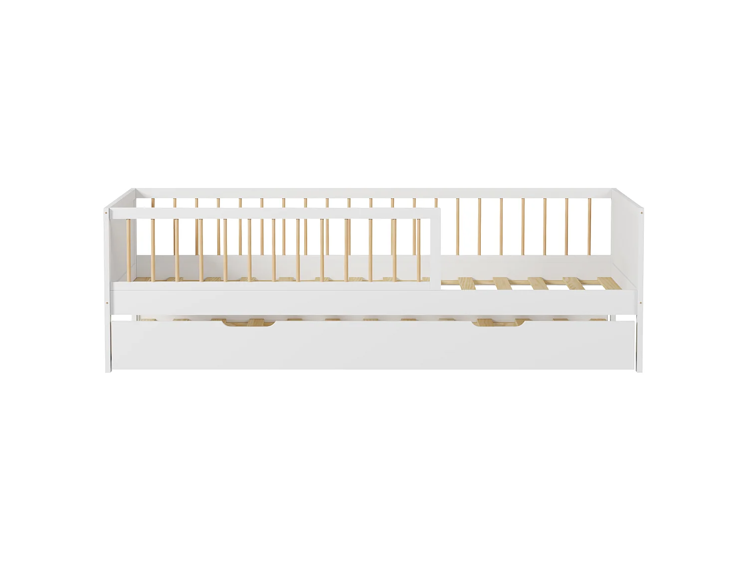 Cama com gavetão para crianças 190x90cm branco ADAM