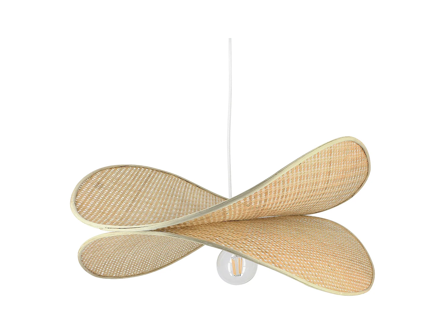 Now's Home - Suspension En Bambou Naturel 80x70x30cm Luciole