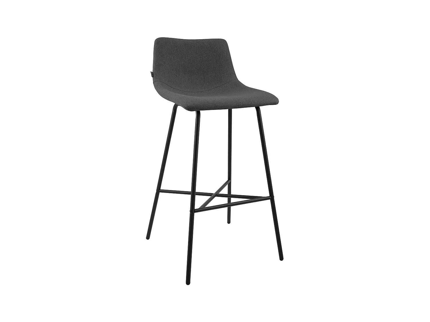 Tabouret de bar - Tissu - Gris foncé - Altona